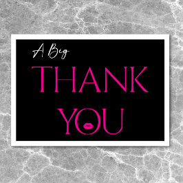 Tarjeta De Agradecimiento Moderno y minimal Lips rosados ella cumple 30 años