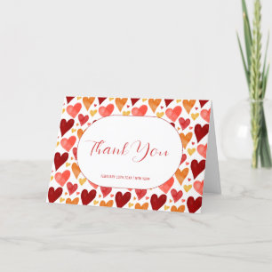 Tarjeta De Agradecimiento Moderno y pequeño amor Valentine Baby Shower