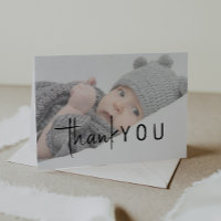 Moderno y simple foto plegada Baby Shower Neutral