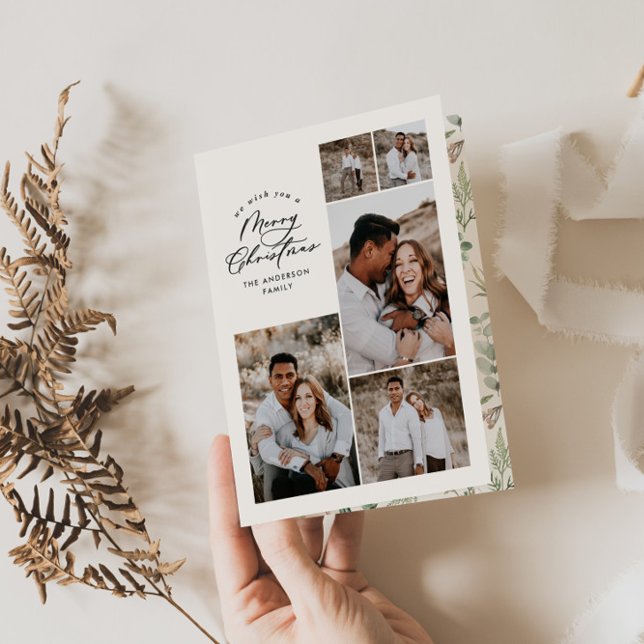 Tarjeta De Agradecimiento Modernos Navidades multifotográficos mínimos elega (Subido por el creador)