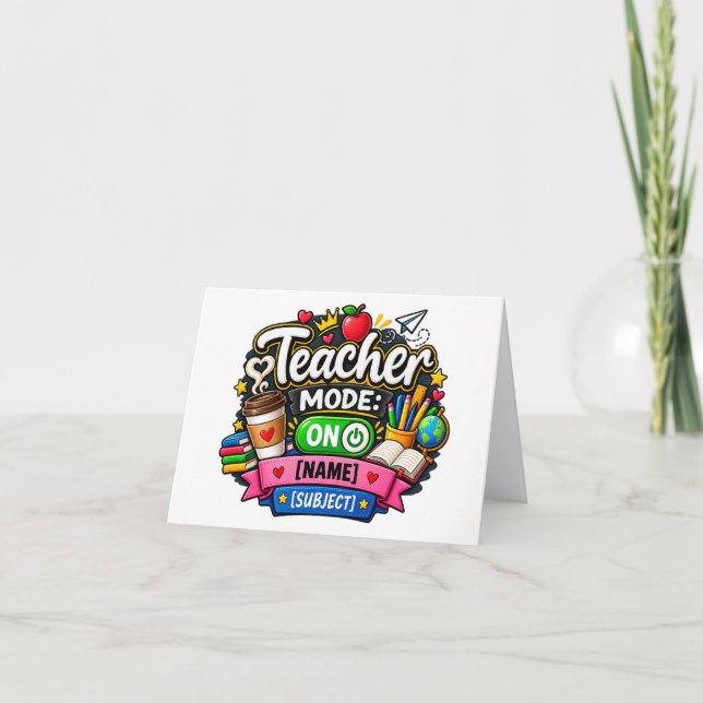 Tarjeta De Agradecimiento Modo Profesor: ACTIVADO (Anverso)