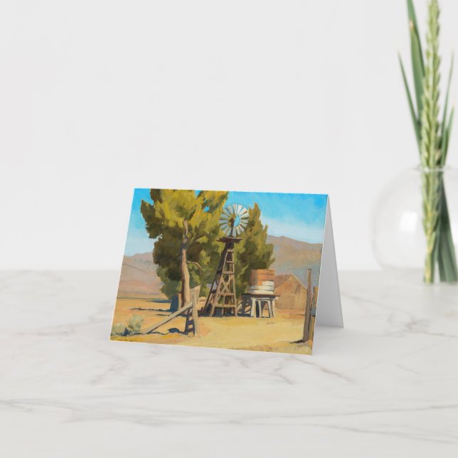 Tarjeta De Agradecimiento Molino de viento Ranch, Carson, Nevada, por Maynar (Anverso)
