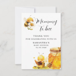 Tarjeta De Agradecimiento Mommy To Bee Gender Neutral Baby Shower 