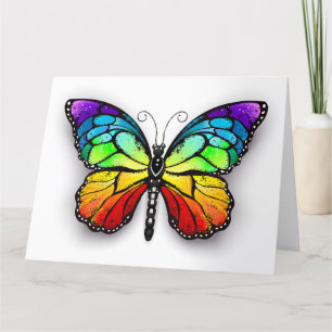 Tarjeta De Agradecimiento Monarca de mariposa arcoiris