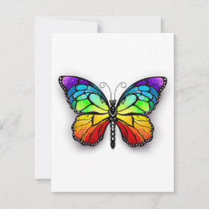 Tarjeta De Agradecimiento Monarca de mariposa arcoiris