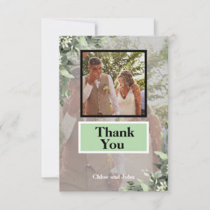 Tarjeta De Agradecimiento Moneda Verde Moderno de Foto