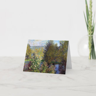 Tarjeta De Agradecimiento Monet Claude Corner del Jardín de Montgeron