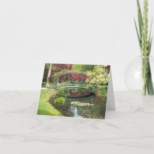 Tarjeta De Agradecimiento Monet Garden Pond Lily Pad Gibbs Garden Fotografía
