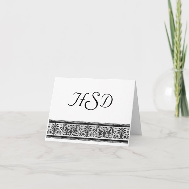 Tarjeta de agradecimiento monograma (Anverso)