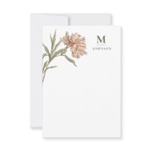 Monograma Botánico Floral Vintage Personalizado