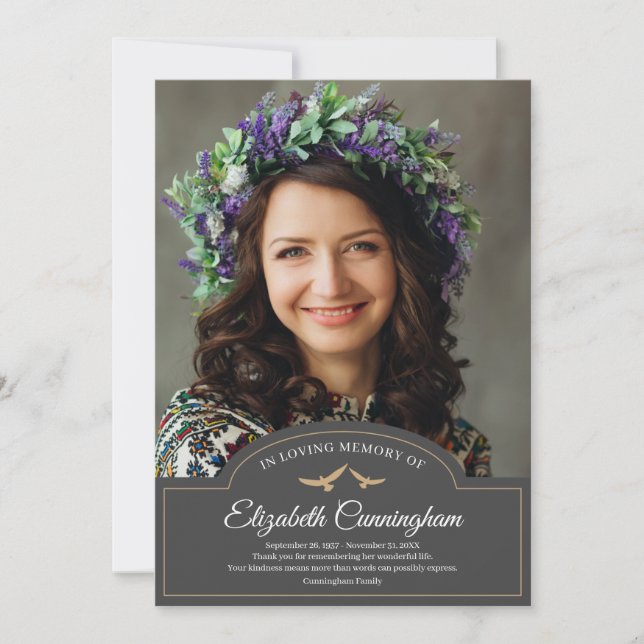 Tarjeta De Agradecimiento Monograma Clásico de Monograma (Anverso)