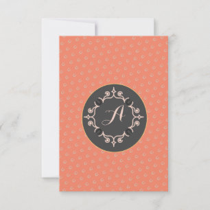 Tarjeta De Agradecimiento Monograma ecuestre Lucky Horse Shoe Personalizado