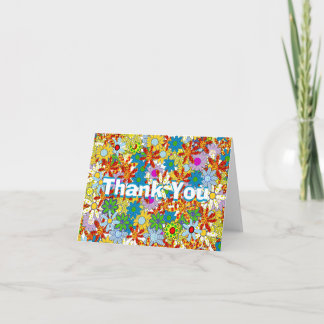Tarjeta De Agradecimiento Monograma personalizado o patrón floral de nombre