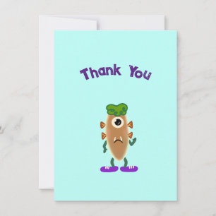 Tarjeta De Agradecimiento Monstruo de papa