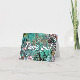 Tarjeta De Agradecimiento "Montaje de mezquitas en follaje verde" por Michel