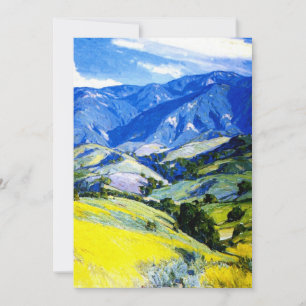 Tarjeta De Agradecimiento “Montañas de Santa Ynes” de Carl Oscar Borg