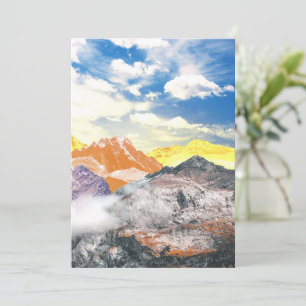 Tarjeta De Agradecimiento Montañas (fotomontaje) 1