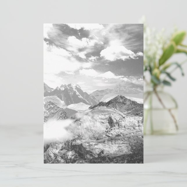 Tarjeta De Agradecimiento Montañas (fotomontaje) 3 (Anverso de pie)
