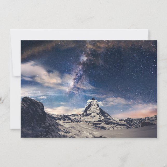 Tarjeta De Agradecimiento Montañas | Matterhorn Zermatt Suiza (Anverso)