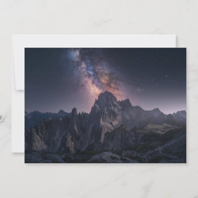 Tarjeta De Agradecimiento Montañas | Montañas Dolomitas, Italia (Anverso)