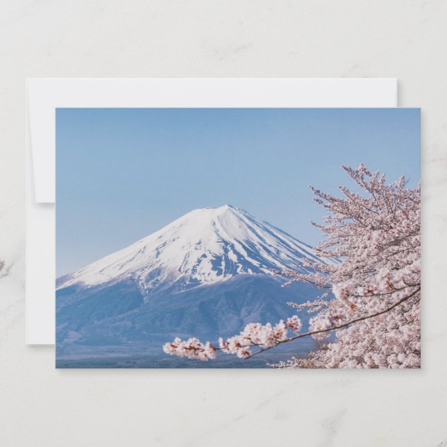 Tarjeta De Agradecimiento Montañas | Monte Fuji Tokio, Japón (Anverso)