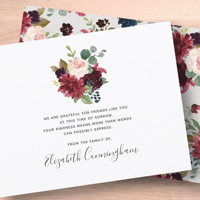 Tarjeta De Agradecimiento Monumento a la acuarela moderna Floral Botánica (Subido por el creador)