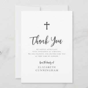 Tarjeta De Agradecimiento Monumento a la Cruz de la Literatura Cursiva Moder