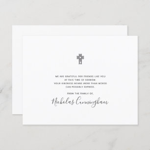 Tarjeta De Agradecimiento Monumento a la Cruz Ornate Moderna