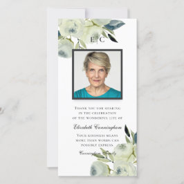 Tarjeta De Agradecimiento Monumento a la floral de acuarela rústica de campo