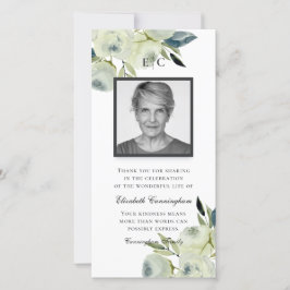 Tarjeta De Agradecimiento Monumento a la floral de acuarela rústica de campo