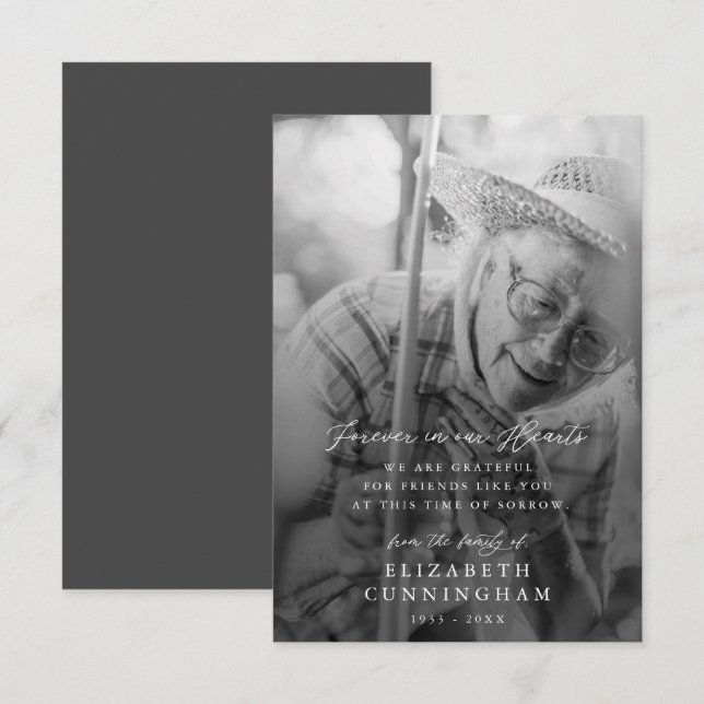 Tarjeta De Agradecimiento Monumento a la modernidad simple para siempre en n (Anverso / Reverso)