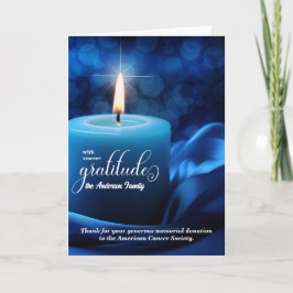 Tarjeta De Agradecimiento Monumento a la Vela Azul y la Bandera