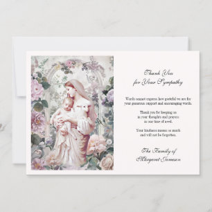 Tarjeta De Agradecimiento Monumento a María y Jesús Floral
