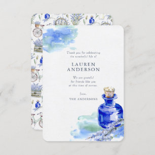 Tarjeta De Agradecimiento Monumento al País Lavanda Rústica Botánica Floral