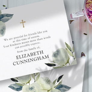 Tarjeta De Agradecimiento Monumento conmemorativo a la moderna acuarela Flor