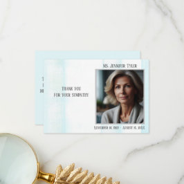 Tarjeta De Agradecimiento Monumento conmemorativo azul a la familia