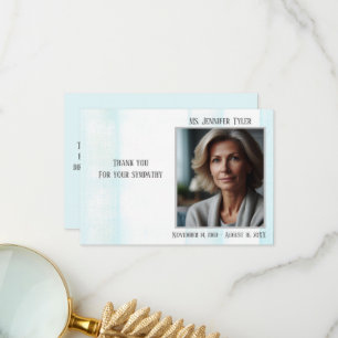 Tarjeta De Agradecimiento Monumento conmemorativo azul a la familia