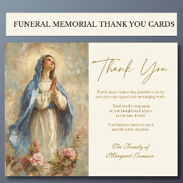 Tarjeta De Agradecimiento Monumento conmemorativo católico a la Virgen María