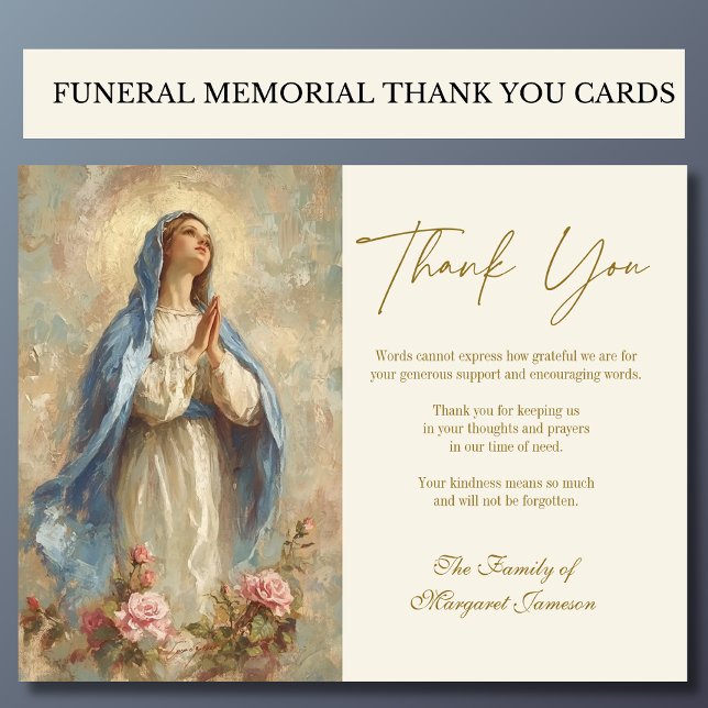 Tarjeta De Agradecimiento Monumento conmemorativo católico a la Virgen María (Subido por el creador)