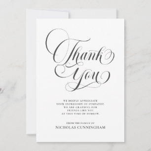 Tarjeta De Agradecimiento Monumento conmemorativo de caligrafía de escritura
