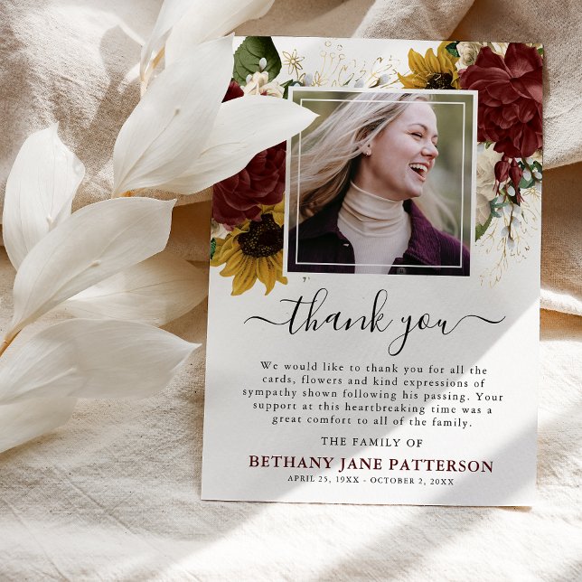 Tarjeta De Agradecimiento Monumento conmemorativo de la fotografía floral de (Subido por el creador)