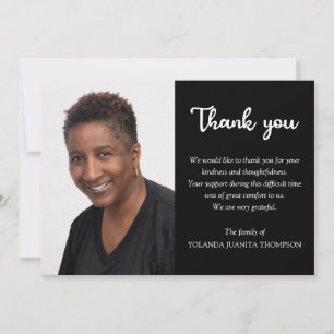 Tarjeta De Agradecimiento Monumento conmemorativo de la solidaridad funerari