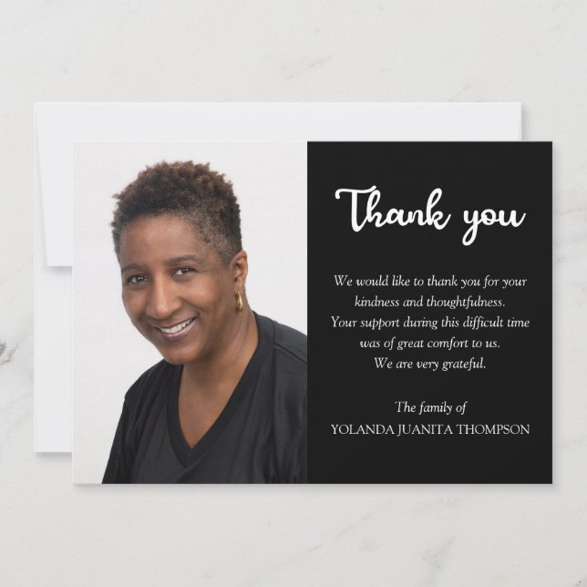 Tarjeta De Agradecimiento Monumento conmemorativo de la solidaridad funerari (Anverso)