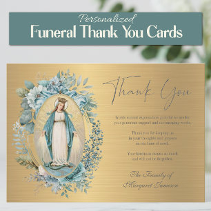 Tarjeta De Agradecimiento Monumento conmemorativo de la Virgen María Floral