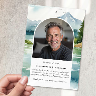 Tarjeta De Agradecimiento Monumento conmemorativo del funeral de la foto de
