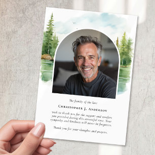 Tarjeta De Agradecimiento Monumento conmemorativo del funeral de la foto de