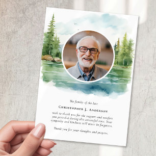 Tarjeta De Agradecimiento Monumento conmemorativo del funeral de la foto de