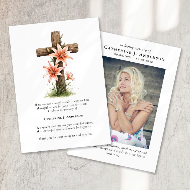 Tarjeta De Agradecimiento Monumento conmemorativo del funeral de la foto de  (Subido por el creador)
