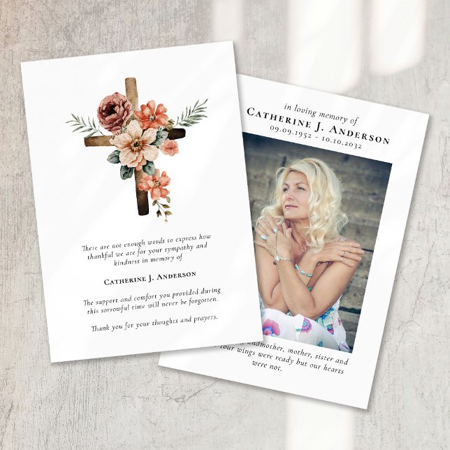 Tarjeta De Agradecimiento Monumento conmemorativo del funeral de la foto de  (Subido por el creador)