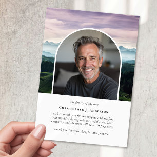 Tarjeta De Agradecimiento Monumento conmemorativo del funeral de la foto del